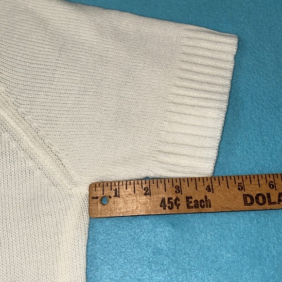 BLAIR shrug bolero open front cardigan short sleeve knit sweater white size M - Picture 9 of 10